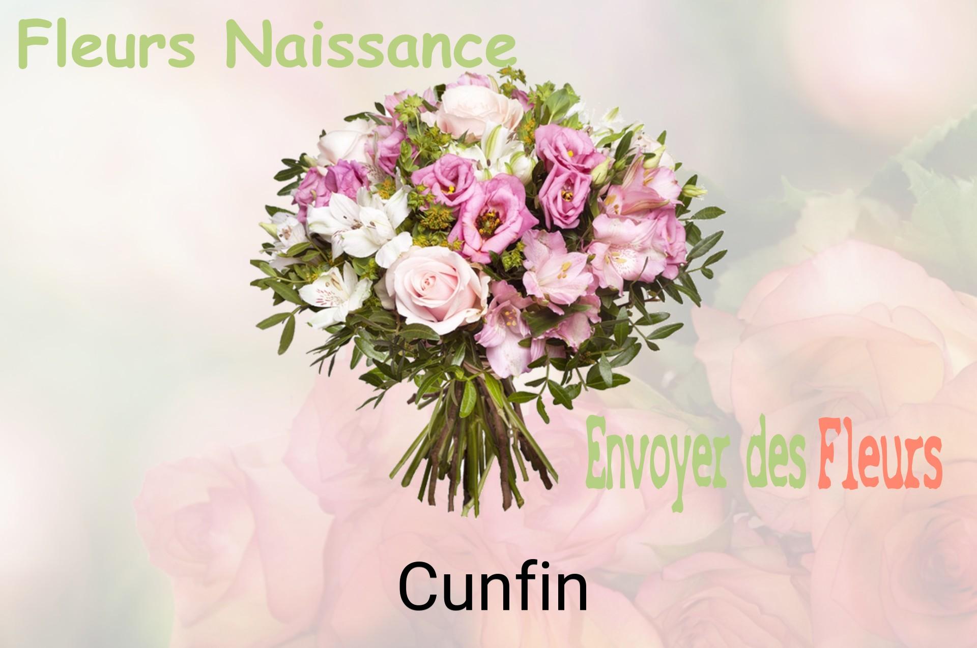 Bouquet de fleurs de naissance livré à Cunfin